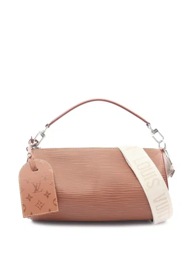 Pre-owned Louis Vuitton 2010-2025 Epi Sof Polochon Xl Satchel In Brown