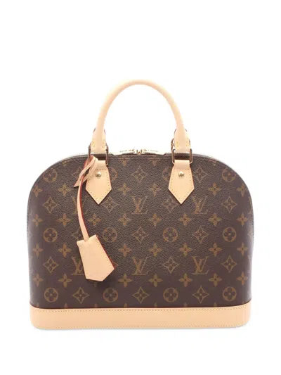 Pre-owned Louis Vuitton 2010-2025 Monogram Alma Pm Satchel In Brown