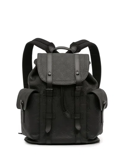 Pre-owned Louis Vuitton 2010-2025 Monogram Empreinte Christopher Pm Backpack In Black