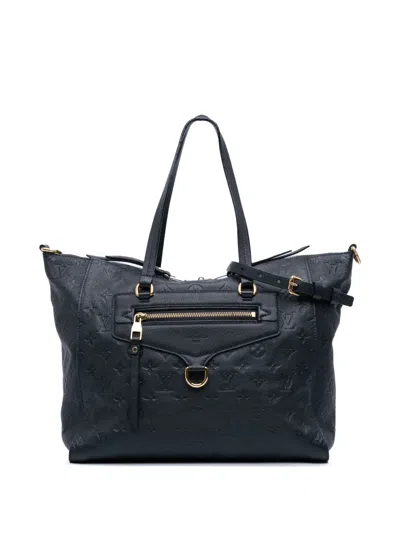 Pre-owned Louis Vuitton 2010-2025 Monogram Empreinte Lumineuse Pm Satchel In Blue