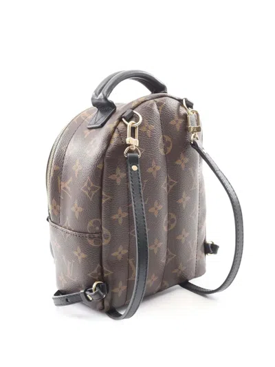 Pre-owned Louis Vuitton 2010-2025 Monogram Mini Palm Springs Backpack In Brown