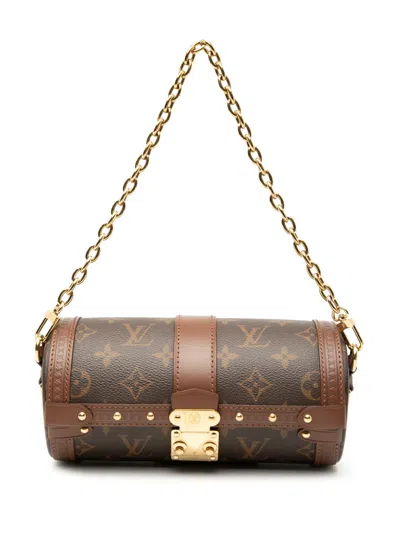 Pre-owned Louis Vuitton 2010-2025 Monogram Papillon Trunk Satchel In Brown