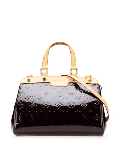 Pre-owned Louis Vuitton 2010-2025 Monogram Vernis Brea Pm Satchel In Purple