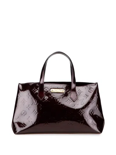 Pre-owned Louis Vuitton 2010-2025 Monogram Vernis Wilshire Pm Handbag In Purple