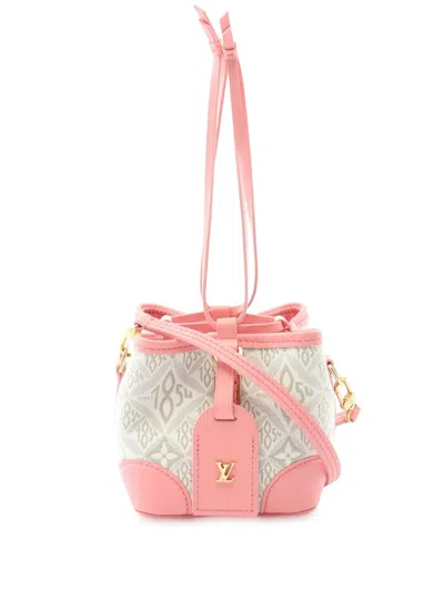 Pre-owned Louis Vuitton 2010-2025 Since 1854 Monogram Noe Purse Bucket Bag In White