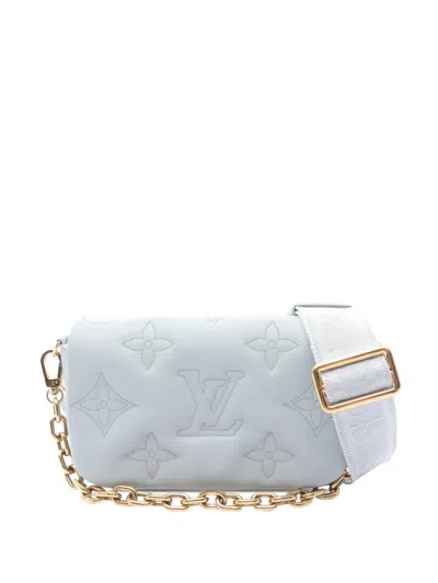 Pre-owned Louis Vuitton 2010-2026 Bubblegram Wallet On Chain Handbag In Blue