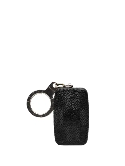 Pre-owned Louis Vuitton 2010-2026 Damier Graphite Astropill Key Chain In Black