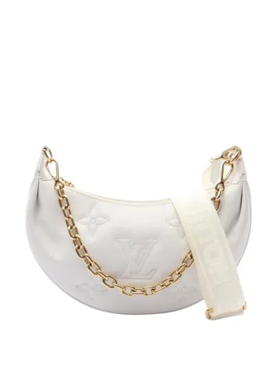 Pre-owned Louis Vuitton 2010-2026 Leather Bubblegram Over The Moon Satchel Handbag In White