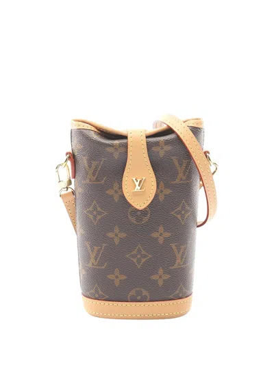 Pre-owned Louis Vuitton 2010-2026 Monogram Fold Me Pouch Crossbody Bag In Brown