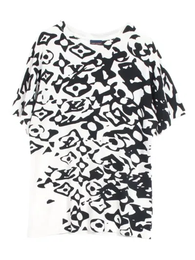 Pre-owned Louis Vuitton 2010 Abstract-print T-shirt In White