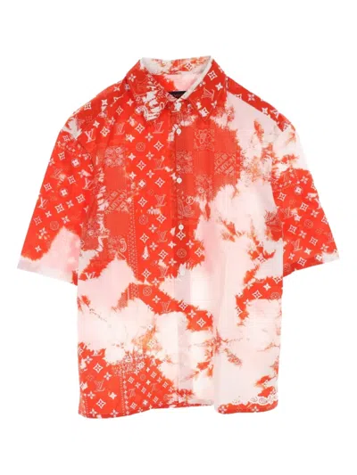 Pre-owned Louis Vuitton 2010 Bandana-print Shirt In Orange
