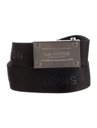 Pre-owned Louis Vuitton 2010 Bengale Inventeur Belt In Black