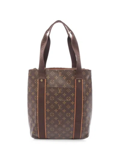 Pre-owned Louis Vuitton 2010 Cabas Beaubourg Tote Bag In Brown