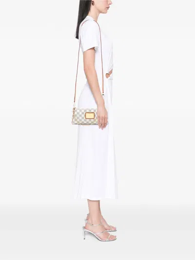 Pre-owned Louis Vuitton 2010 Damier Azur Eva Satchel In White