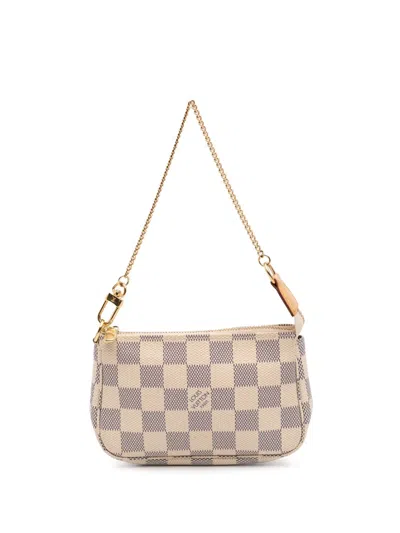 Pre-owned Louis Vuitton 2010 Damier Azur Mini Pochette Accessoires Handbag
