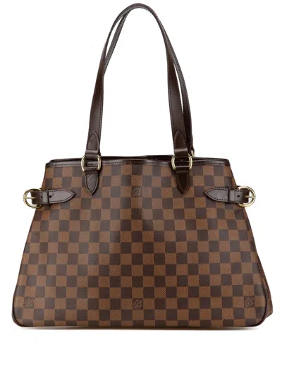 Pre-owned Louis Vuitton 2010 Damier Ebene Batignolles Horizontal Tote Bag In Brown