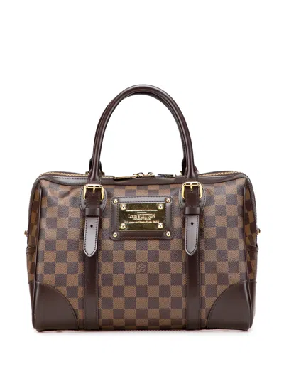 Pre-owned Louis Vuitton 2010 Damier Ebene Berkeley Handbag In Brown