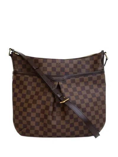 Pre-owned Louis Vuitton 2010 Damier Ebene Bloomsbury Gm Crossbody Bag In Brown