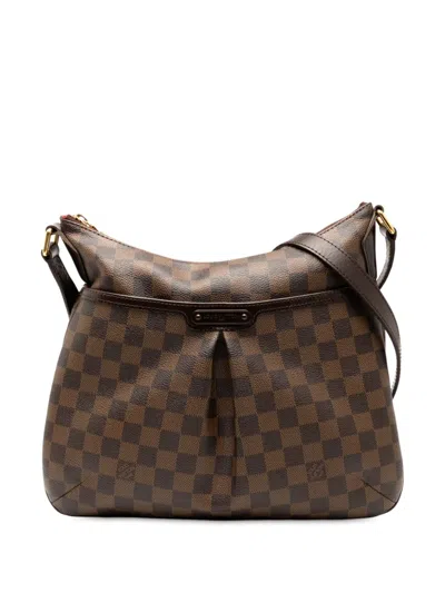 Pre-owned Louis Vuitton 2010 Damier Ebene Bloomsbury Pm Crossbody Bag In Brown