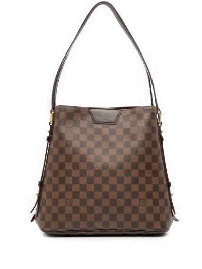 Pre-owned Louis Vuitton 2010 Damier Ebene Cabas Rivington Tote Bag In Brown