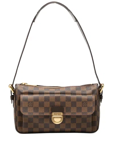 Pre-owned Louis Vuitton 2010 Damier Ebene Ravello Gm Satchel In Brown
