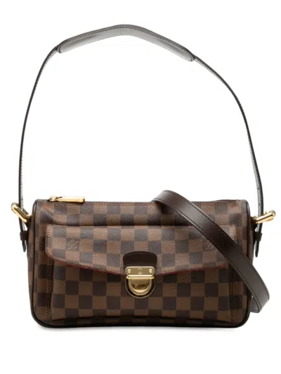 Pre-owned Louis Vuitton 2010 Damier Ebene Ravello Gm Satchel In Brown