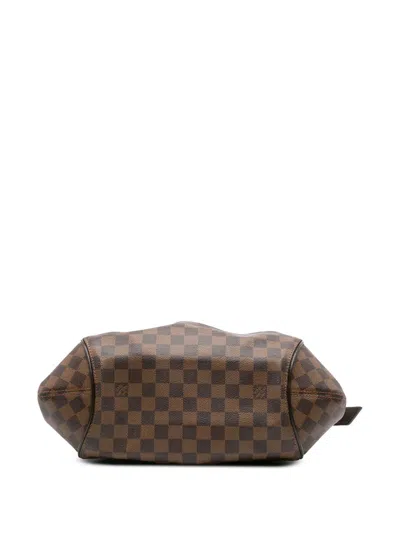 Pre-owned Louis Vuitton 2010 Damier Ebene Sistina Mm Shoulder Bag In Brown