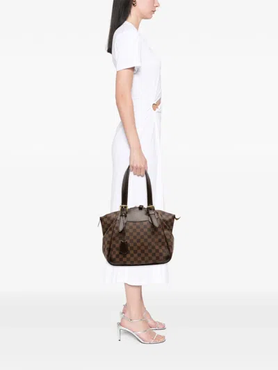 Pre-owned Louis Vuitton 2010 Damier Ebene Verona Mm Shoulder Bag In Brown