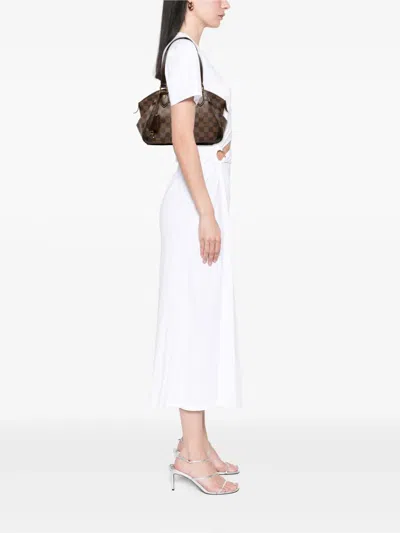 Pre-owned Louis Vuitton 2010 Damier Ebene Verona Pm Satchel In Brown