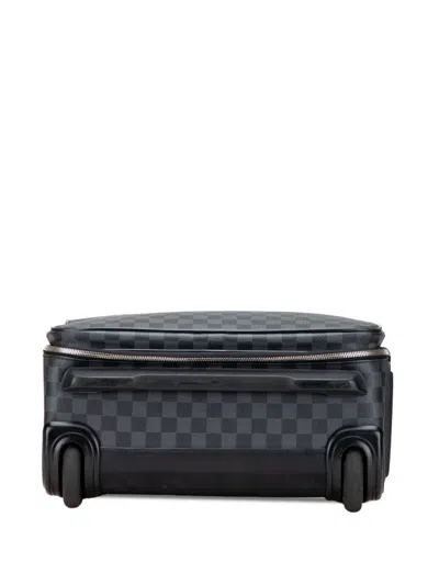 Pre-owned Louis Vuitton 2010 Damier Graphite Pegase Business Luggage 55 Travel Bag In Black