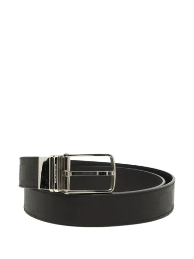 Pre-owned Louis Vuitton 2010 Damier Infini Boston Reversible Belt In Black