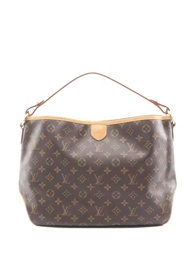 Pre-owned Louis Vuitton 2010 Delightful Pm Monogram Tote Bag In Brown