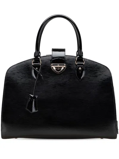Pre-owned Louis Vuitton 2010 Electric Epi Pont Neuf Gm Handbag In Black