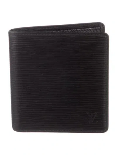 Pre-owned Louis Vuitton 2010 Epi Leather Bifold Wallet In Black