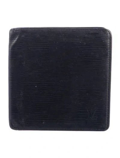 Pre-owned Louis Vuitton 2010 Epi Leather Bifold Wallet In Black
