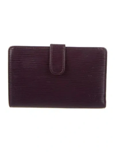 Pre-owned Louis Vuitton 2010 Epi Leather French Purse In Purple
