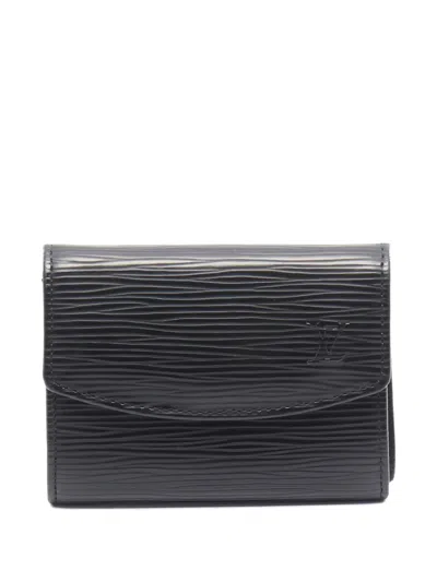 Pre-owned Louis Vuitton 2010 Epi Leather Wallet In Black