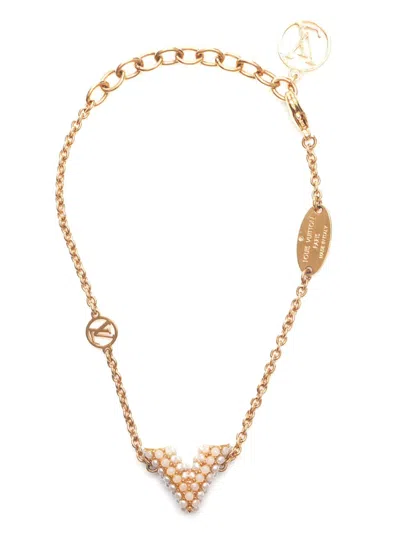 Pre-owned Louis Vuitton 2010 Essential V Bracelet In Gold