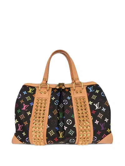 Pre-owned Louis Vuitton 2010 Gm Courtney Multicolour Studded Tote Bag In Black