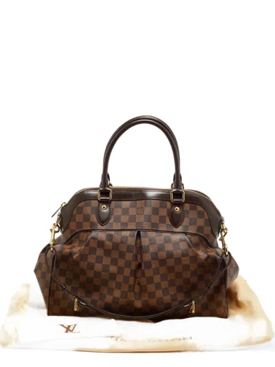 Pre-owned Louis Vuitton 2010 Gm Trevi Damier Ebene Satchel Bag In Brown