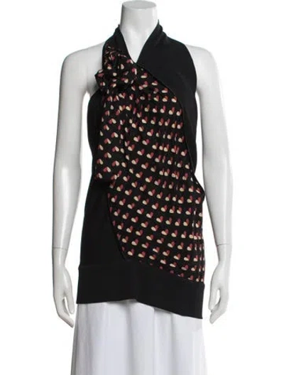 Pre-owned Louis Vuitton 2010 Graphic Print Top In Red