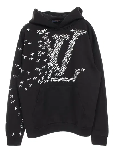 Pre-owned Louis Vuitton 2010 Logo-embellished Hoodie In Black