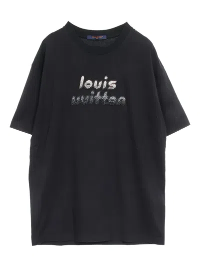 Pre-owned Louis Vuitton 2010 Logo-embellished T-shirt In Black