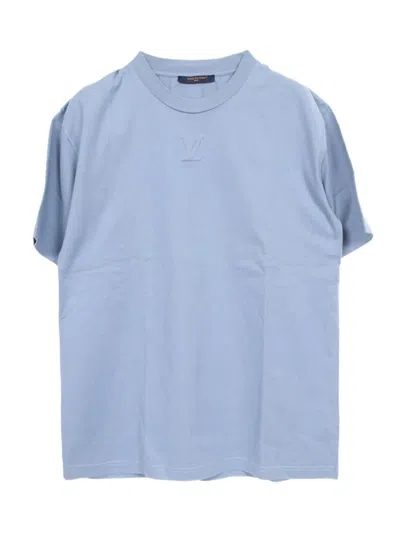 Pre-owned Louis Vuitton 2010 Logo-embossed T-shirt In Blue