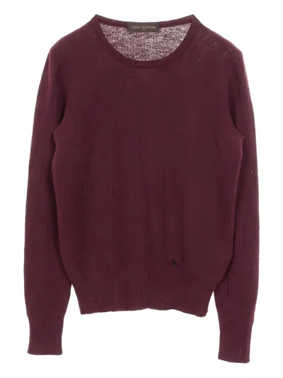 Pre-owned Louis Vuitton 2010 Long-sleeve Crew-neck Sweater In Red