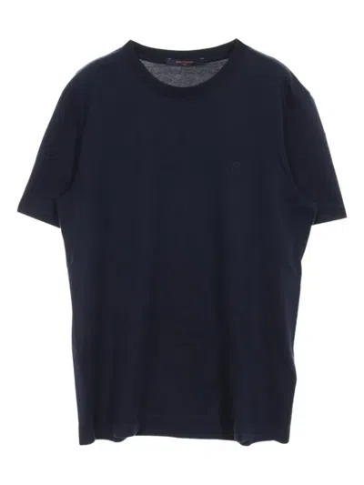 Pre-owned Louis Vuitton 2010 Lv Circle T-shirt In Blue