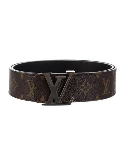 Pre-owned Louis Vuitton 2010 Lv Initiales 40mm Reversible Belt In Brown