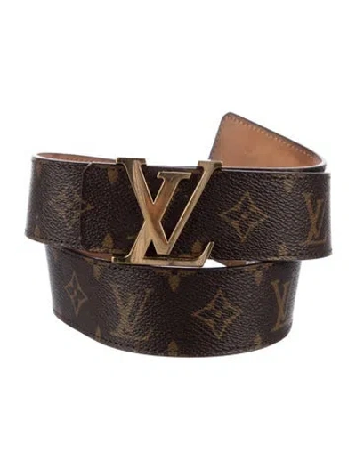 Pre-owned Louis Vuitton 2010 Lv Monogram Belt In Brown