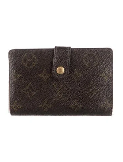 Pre-owned Louis Vuitton 2010 Lv Monogram French Purse In Brown