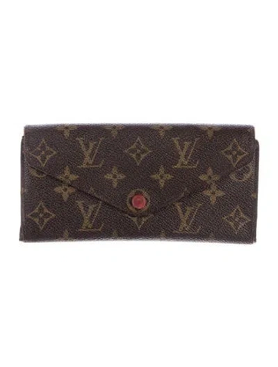 Pre-owned Louis Vuitton 2010 Lv Monogram Josephine Wallet In Brown